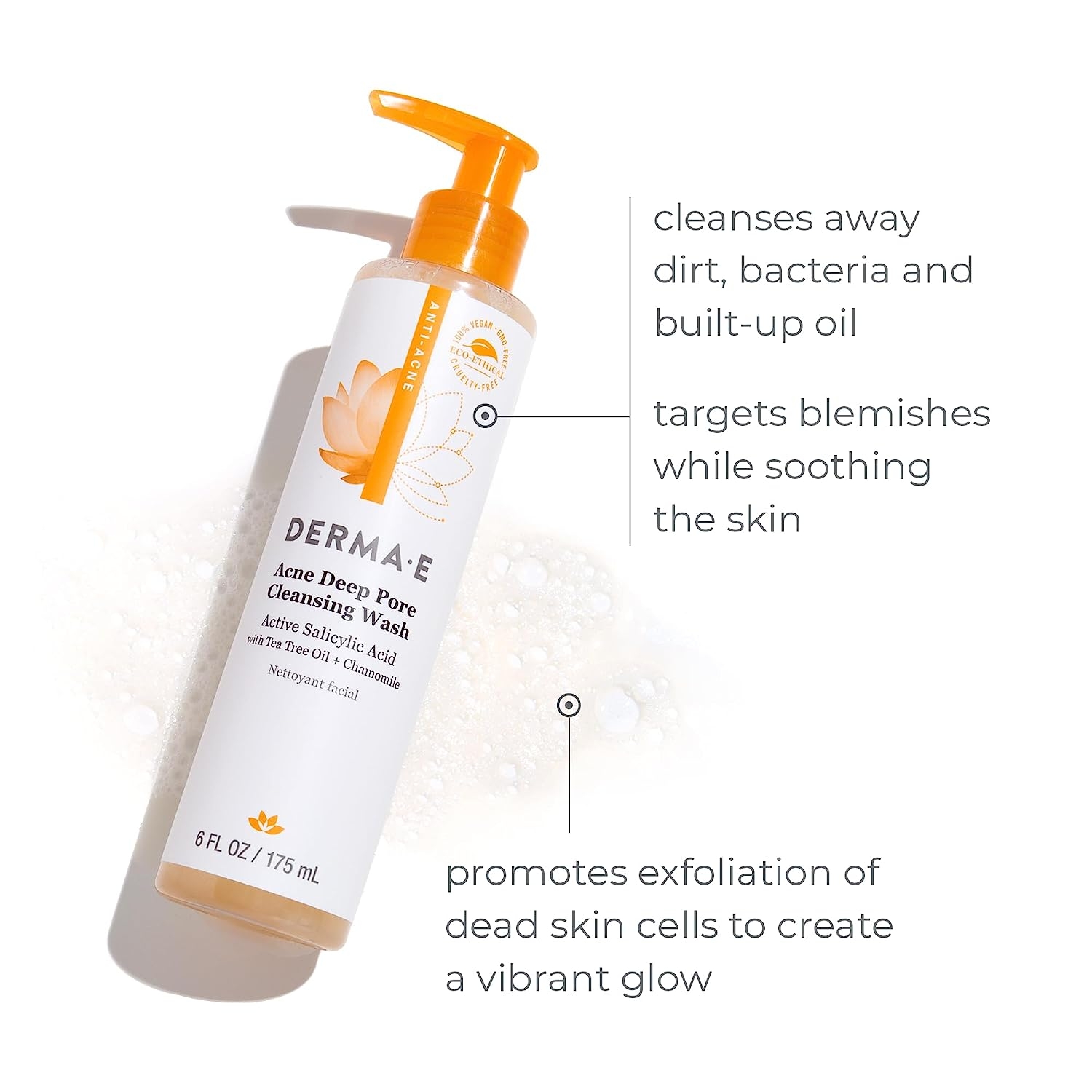 Derma E Acne Deep Pore Cleansing Wash with active salicylic acid