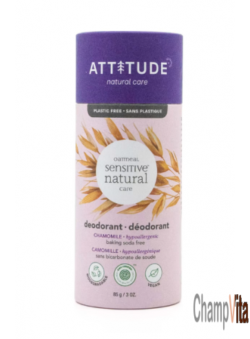 Chamomile Baking Soda Free Deodorant 3 oz Hypoallergenic Attitude