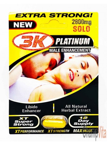 3 KO Solo Gold XT Super Strong Male Libido Enhancer Pill 2800 mg