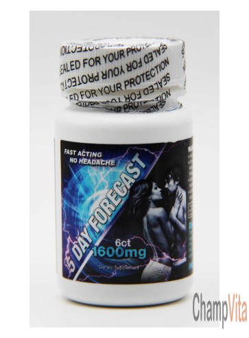 5 Day Forecast 1600mg Enhancement Supplement 6 Pills Front