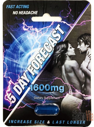 5 Day Forecast 1600mg Dietary Supplement Pill Front