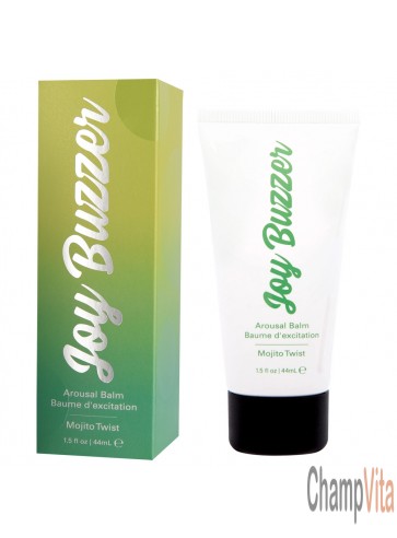 Jelique Joy Buzzer Arousal Balm Mojito Twist 1.5 oz. Vegan Friendly box