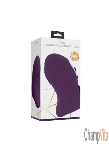 Vive Hana Purple Ergonomic Clitoral Finger Vibrator box