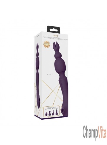 Shots Toys Nami Massage Wand Silicone Vibrator Purple box