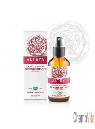 Organic Bulgarian Centifolia Rose Water Spray 4 Oz Alteya both