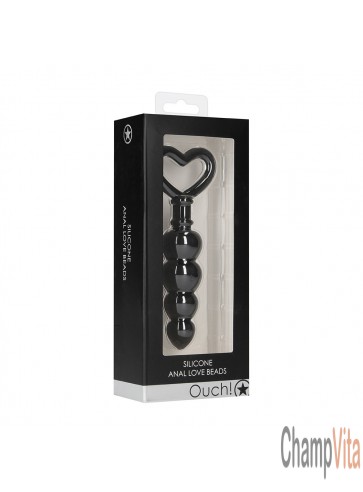 Shots Toys Ouch Anal Love Silicone Beads Black box