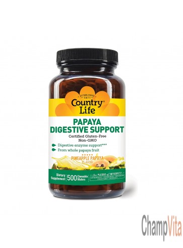 Country Life Papaya Digestive Support 500 ct bottle