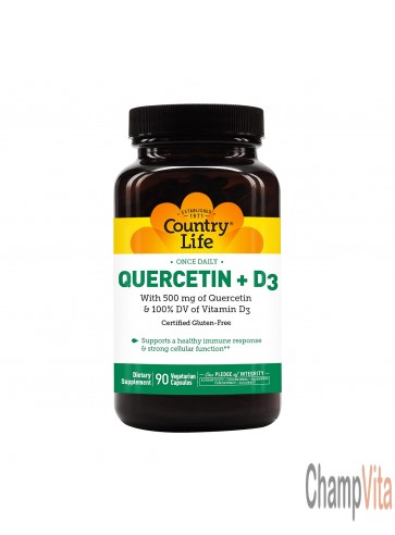Country Life Quercetin and Vitamin D3 500mg capsules