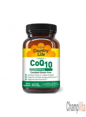 Country Life Simply CoQ10 100mg Softgels bottle