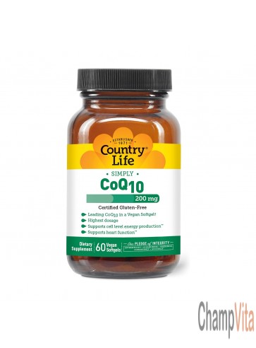 Country Life Simply CoQ10 200mg bottle front view