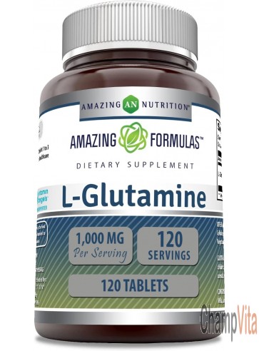 L Glutamine 1000mg 120 Tablets Workout Recovery Amazing Formulas