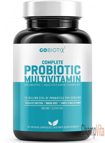 GoBiotix Probiotic Multivitamin Probiotics Immune Boost Digestive Health 90 Veggie Caps
