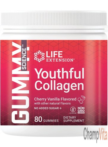 Life Extension Gummy Science Youthful Collagen front
