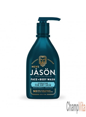 Men Hydrating Dry Skins 2 In 1 Face Body Wash 16 Oz Vegan Jason