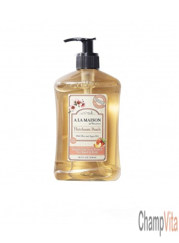 A La Maison Bottle Heirloom Peach Liquid Hand Soap 16.9 Oz front