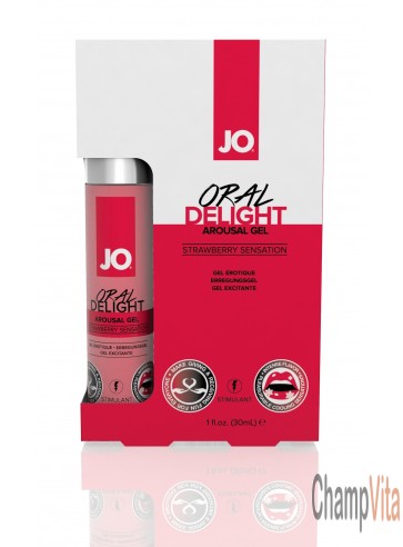 System Jo Oral Delight Arousal Gel Strawberry Pleasure 1 Oz