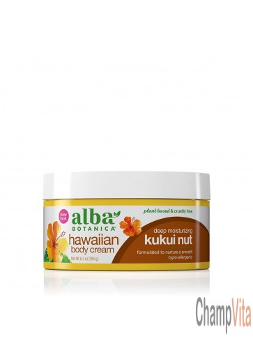 Alba Botanica Hawaiian 6.5 Oz Body Cream Deep Moisturizing Kukui Nut box