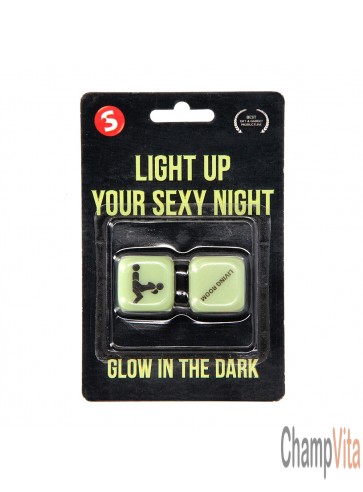 Shots Toys Light Up Your Sexy Night Dice Glow In The Dark box