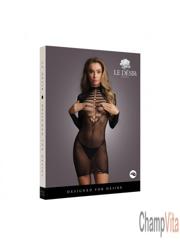 Le Desire Long Sleeve Fishnet Dress box