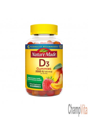 Nature Made Vitamin D3 Gummies Strawberry Flavor