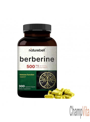 NatureBell Berberine Supplement Bottle - 300 Veg Caps