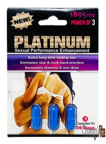 New Platinum 1895mg male enhancement 3 capsule front view