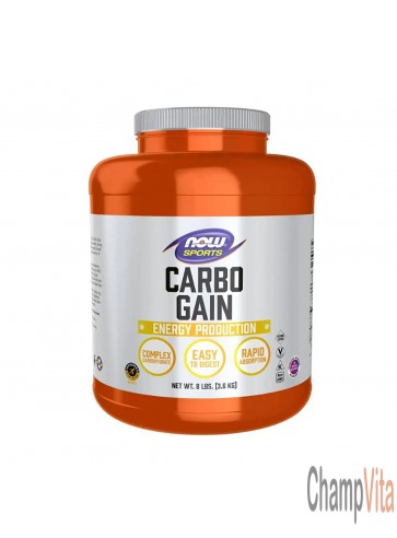 NOW Sports Carbo Gain Powder 8lbs front packaging