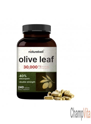 Bottle of olive leaf extract 30,000mg capsules