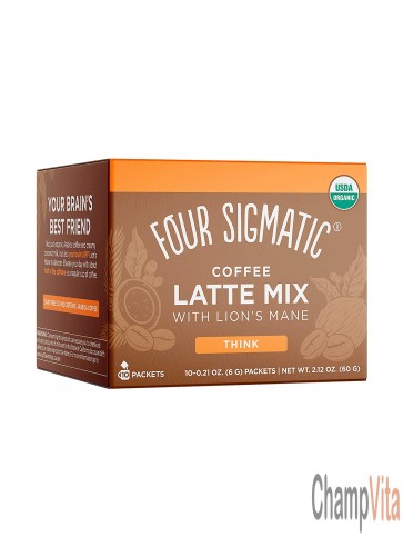 Organic coffee latte mix in a cup