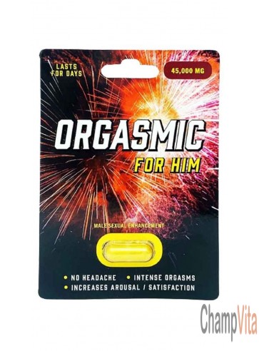 Orgasmic 45000mg Natural Formula Male Sexual Enhancement Gold Capsule