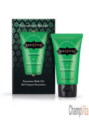 Kamasutra Pleasure Balm Spearmint Sensations Body Gel 1.7Oz
