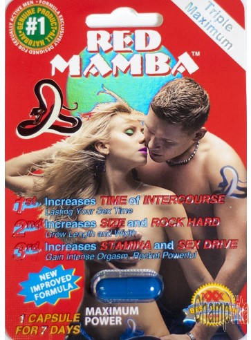 Black Mamba Genuine Product Triple Maximum Enahncement for Men 1 Pill Package 