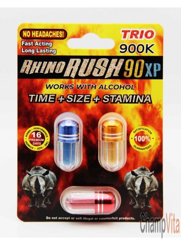 Rush 90XP Trio capsule bottle front label