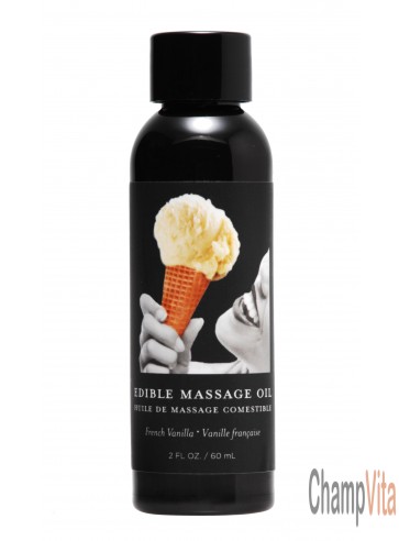 Massage Oil French Vanilla Edible 2 oz