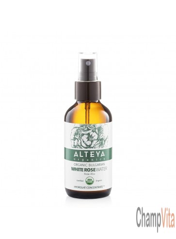 Bulgarian White Rose Water 4 Oz Glass Spray Bottle Alteya Organics solo