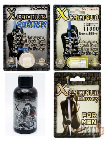 Xcalibur Male Enhancement 4 Piece Pack Combo