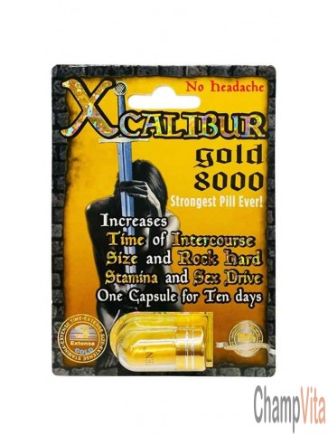 Xcalibur Gold 8000 Male Sexual Performance Enhancement Pill