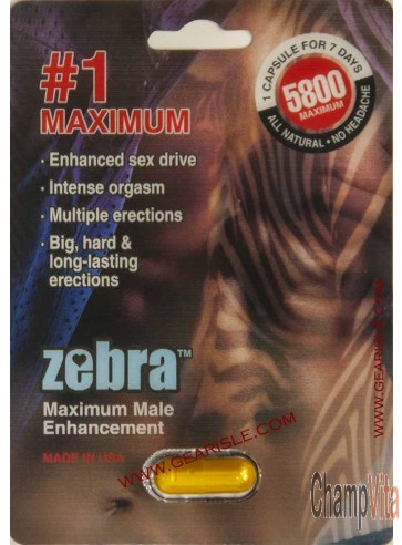 Zebra 5800 Maximum Male Enhancement Pill Up To 7 Days Effects