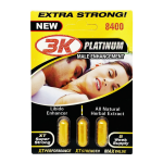3K Gold XT 8400mg male enhancement 3 capsule pack Pill Front