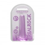 Dildo Non Realistic Pink 5.3" Crystal Purple box