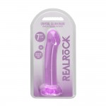 Purple Dildo Non Realistic Pink 6.7" Crystal Shots Toys Suction Cup box