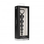 Shots Toys Ouch Silicone Anal Heart Beads Black box