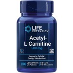 Life Extension Acetyl L Carnitine 500mg 100 Vegetarian Caps front