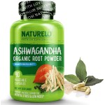 Ashwagandha Organic Root Powder Natural Supplement w Black Pepper 
