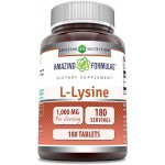 L Lysine 1000mg 180 Tablets Immune Support Supplement Amazing Formulas 