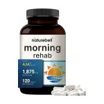 1 NatureBell Morning Rehab AM Revive 120 capsules front label