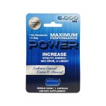 Power 6000mg male enhancement blue pill bottle front label