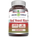 Red Yeast Rice 1200mg 120 Capsules Weight Management Amazing Formulas