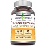 Turmeric Curcumin BioPerine 1500 Mg 180 Veggie Caps Amazing Formulas