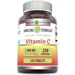 Vitamin C 1000 Mg 250 Tablets Healthy Aging Amazing Formulas